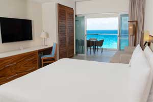 The Deluxe Suite King Oceanfront Room at Emporio Hotel & Suites Cancun